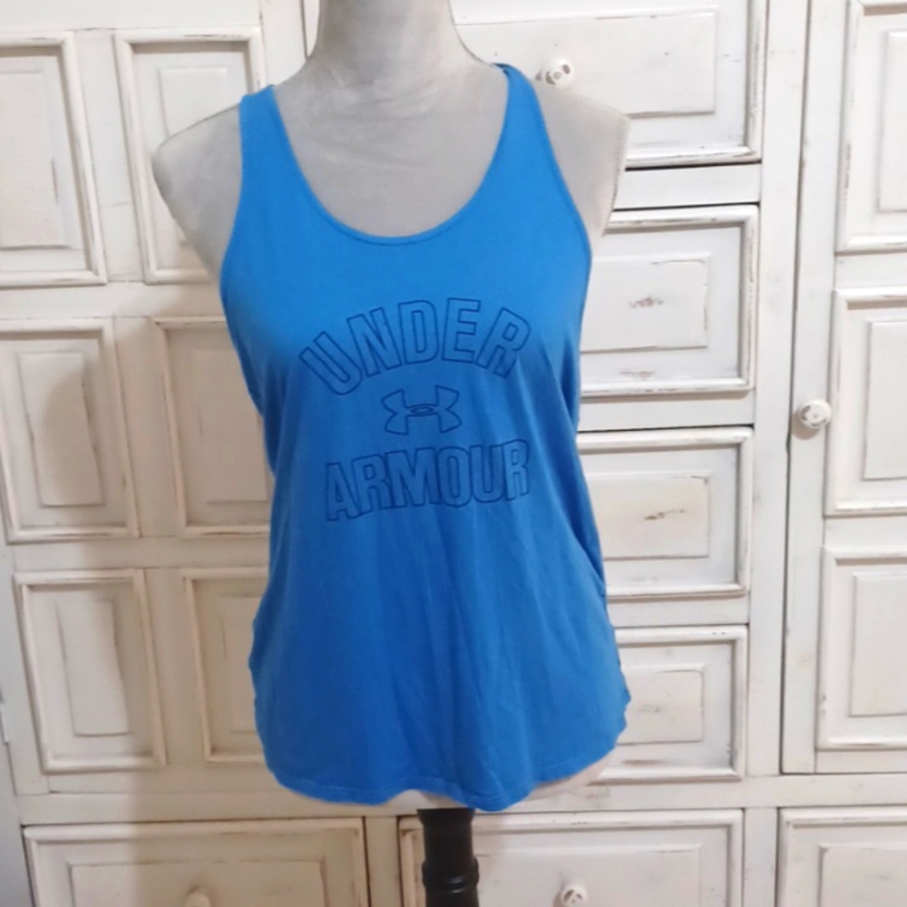 Under Armour blue tank for like a large